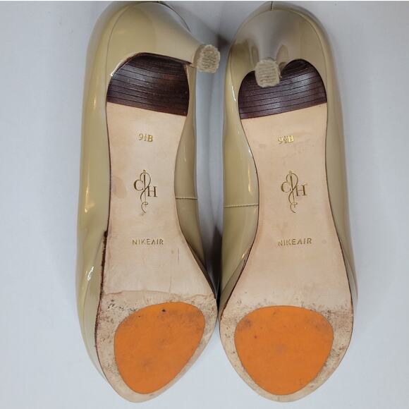 Cole Haan NikeAir Women's Nude Beige Patten Leather Pumps 3" Heel Size 9.5B - Picture 5 of 9